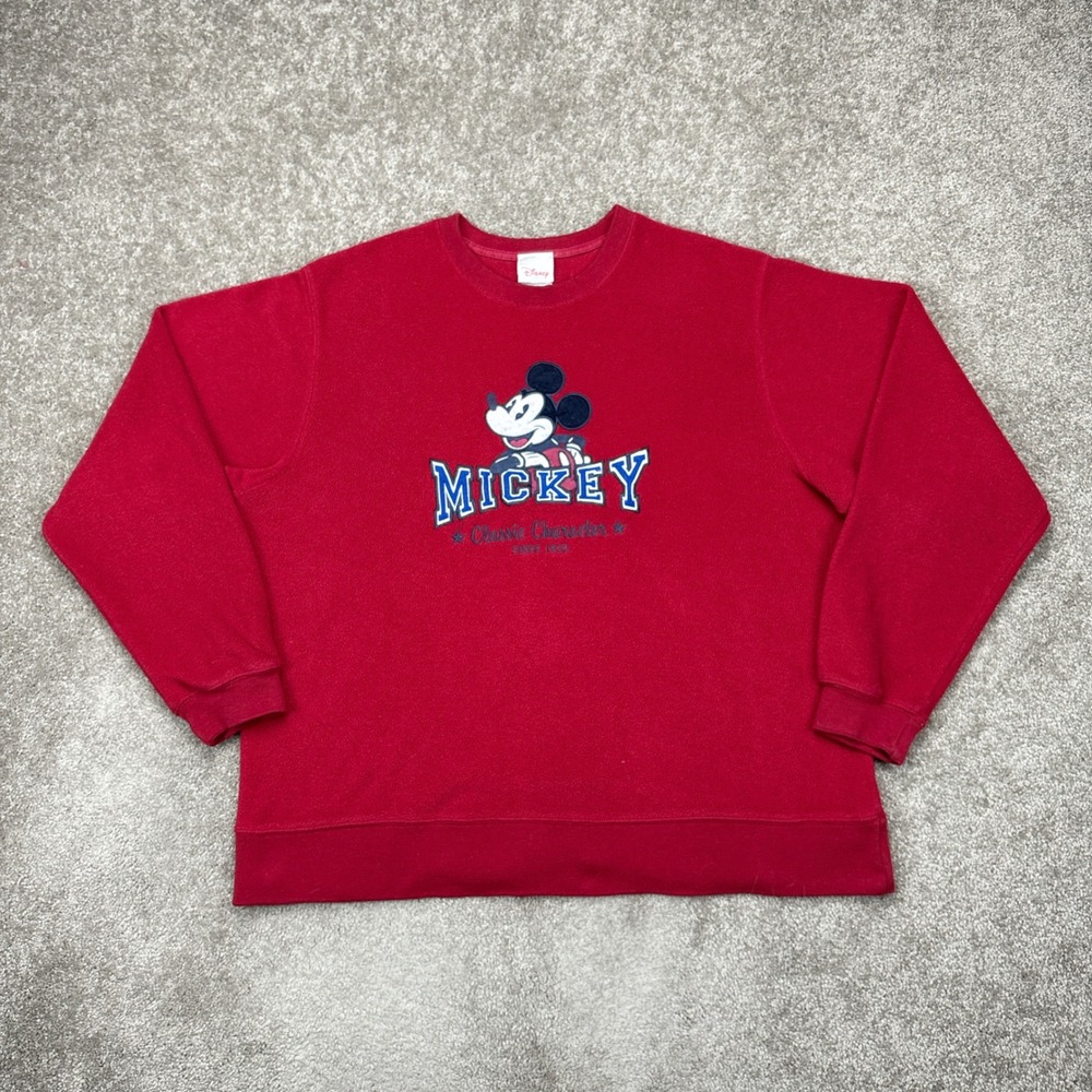 Vintage 90s Disney Mickey Mouse‎ Fleece Sweatshirt Large (Fits XL)